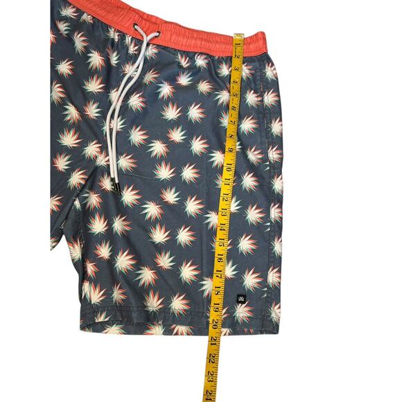 Micros Swim Trunks Men’s XL 1X Coral Reefer Leaf Print Board Shorts Beach Party - Picture 7 of 12